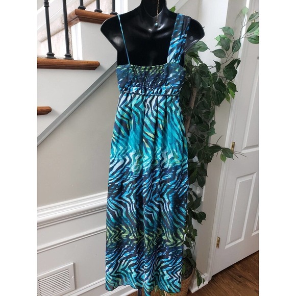 En Focus Studio Women's Multicolor Polyester Sleeveless Causal Long Maxi Dress 4 - Picture 8 of 13